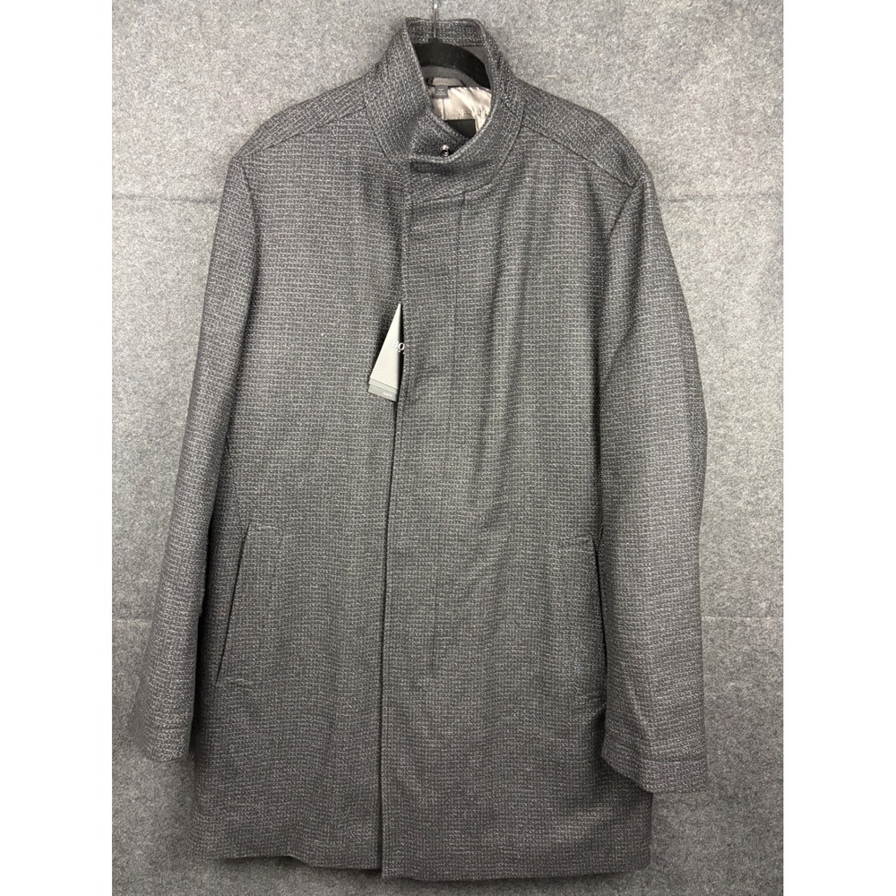 Hugo Boss Nieven Slim Fit Grey Wool Blend Coat Jacket 44R NEW 50438535